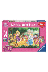 Ravensburger 2x24 Parçalı Puzzle Prenses´in Arkadasları
